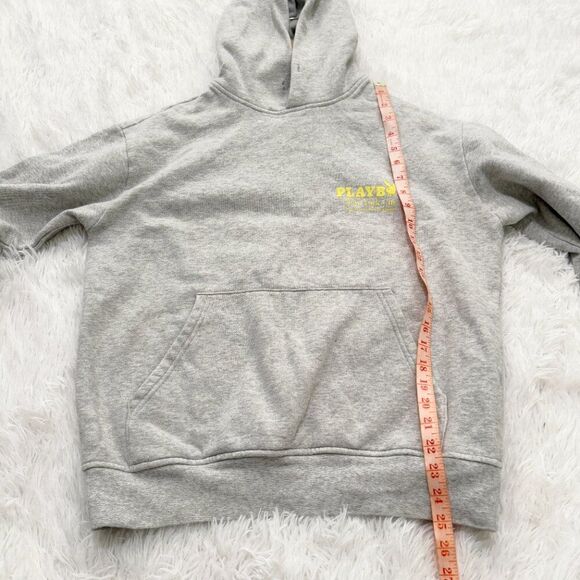 Unisex Playboy New York City Oversized Hoodie in Light Gray Size Small - Picture 6 of 11